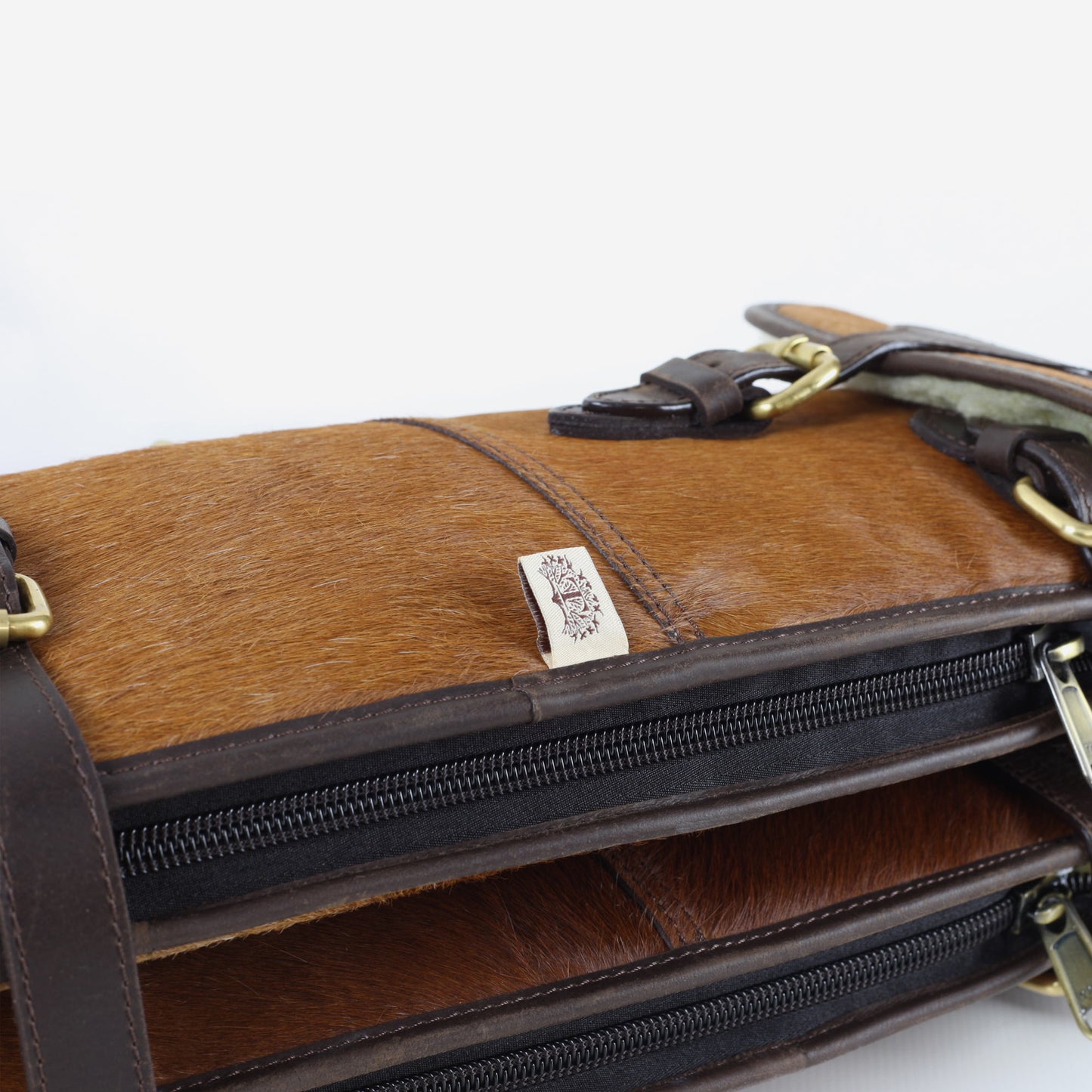 Teales Cow Hide and Leather Double Gun Slip up to 30″ – Buckle & Flap