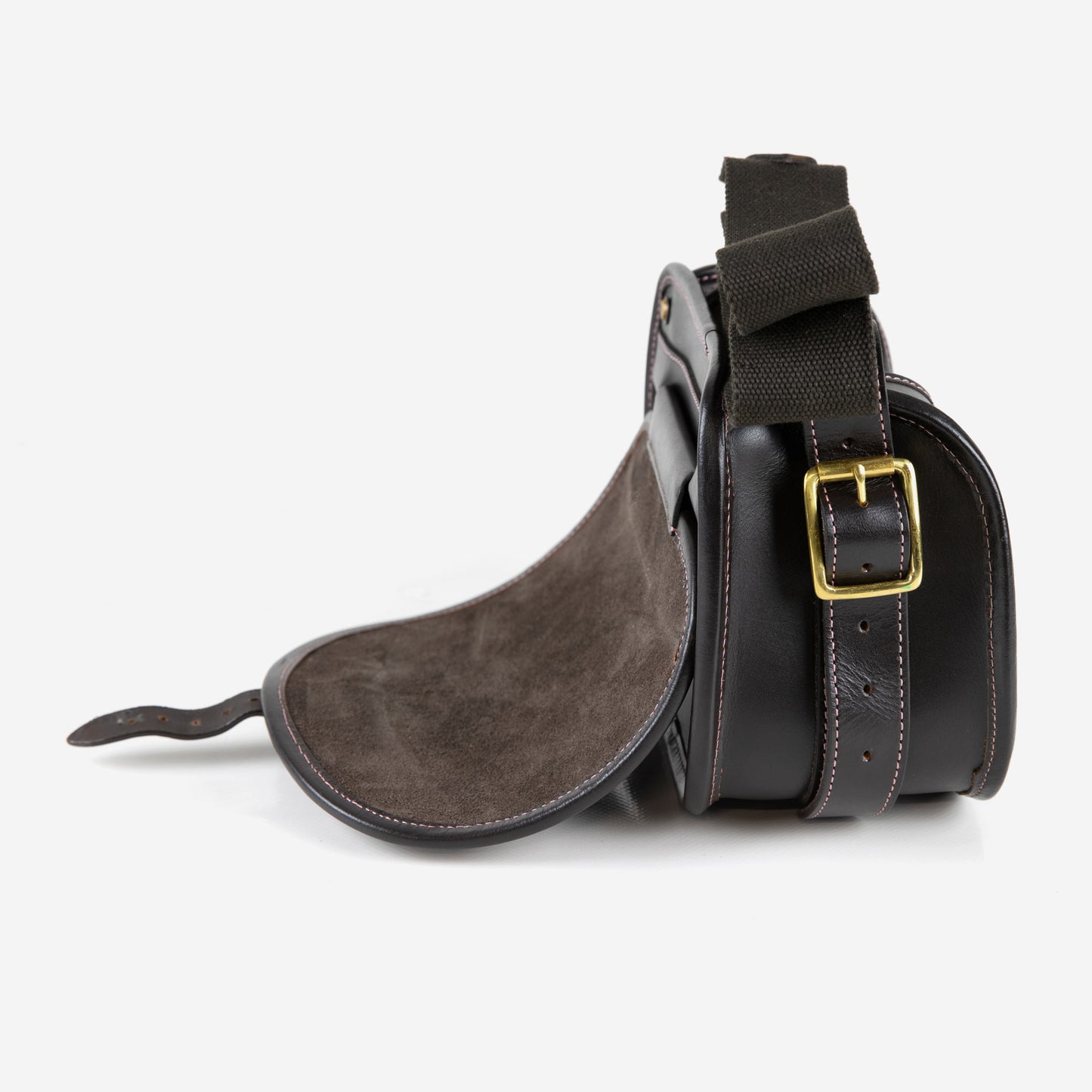 Teales Premier Leather Cartridge Bag – 100 Shells – Dark Brown & Rose