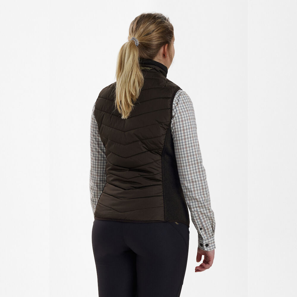 Deerhunter Lady Caroline Padded Waistcoat - Brown Leaf